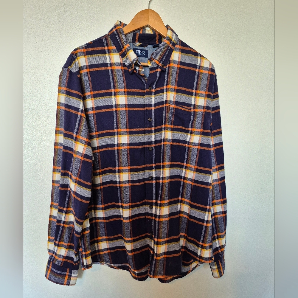 Ralph Lauren Chaps Plaid Flannel Shirt Size XL